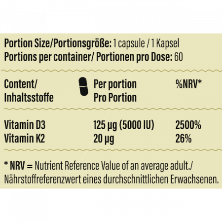 Go Fitness - Gold D3 + K2 - 60 Caps