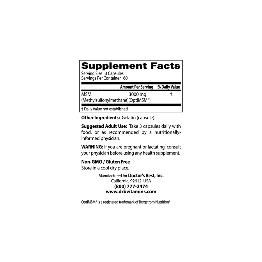 Doctor´s Best - MSM - 180 Kapseln