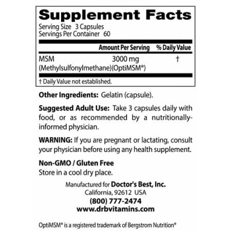 Doctor´s Best - MSM - 180 Kapseln