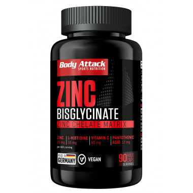 Body Attack - Zink Bisglycinate - 90 Kapseln