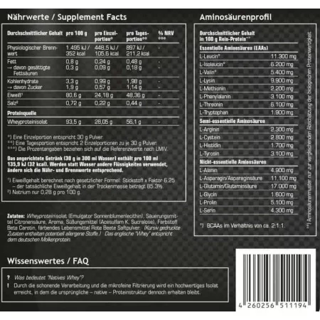 SRS Muscle - Whey Isolat Native - (1900 g)