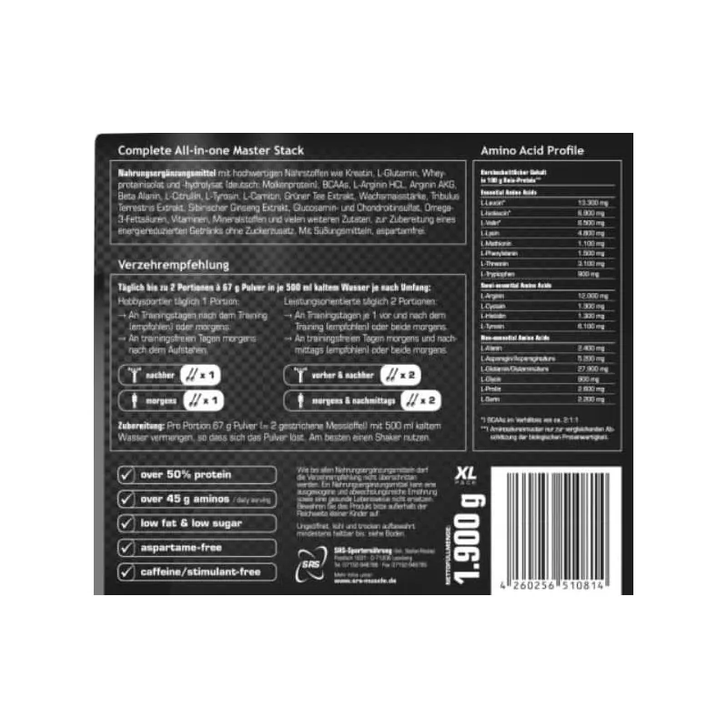 SRS Muscle - Mega Blast - 1900 g