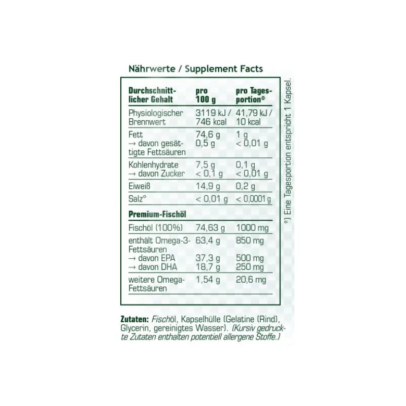 SRS Fit&Health - Omega 3 Fettsäuren - Kapseln 60