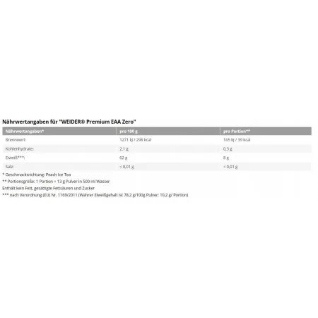 WEIDER - Premium EAA Zero - 325g