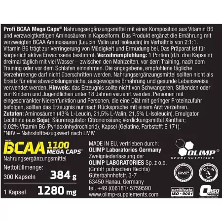 Olimp - BCAA 1100 - 300 Kapseln