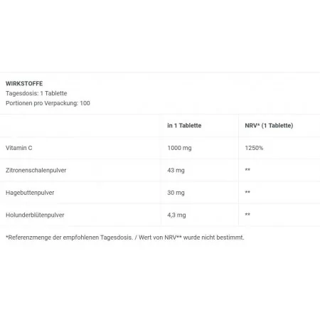 BioTech USA - Vitamin C 1000 - 100 Tabletten