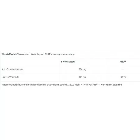 BioTech USA - Vitamin E - 60 Kapseln